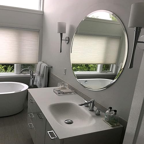 Miniatura 2 de Fab Glass and Mirror - Espejo redondo biselado y pulido, Vidrio, Blanco, 30" x 30"