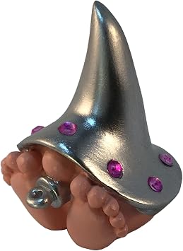 GlitZGlam Miniature Baby Gnome for The Enchanted Gnome and Fairy Garden Silver