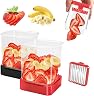 2 Pack Fruit Slicer Cup for Strawberry, Banana and Hard-Boiled Egg  thumbnail 1