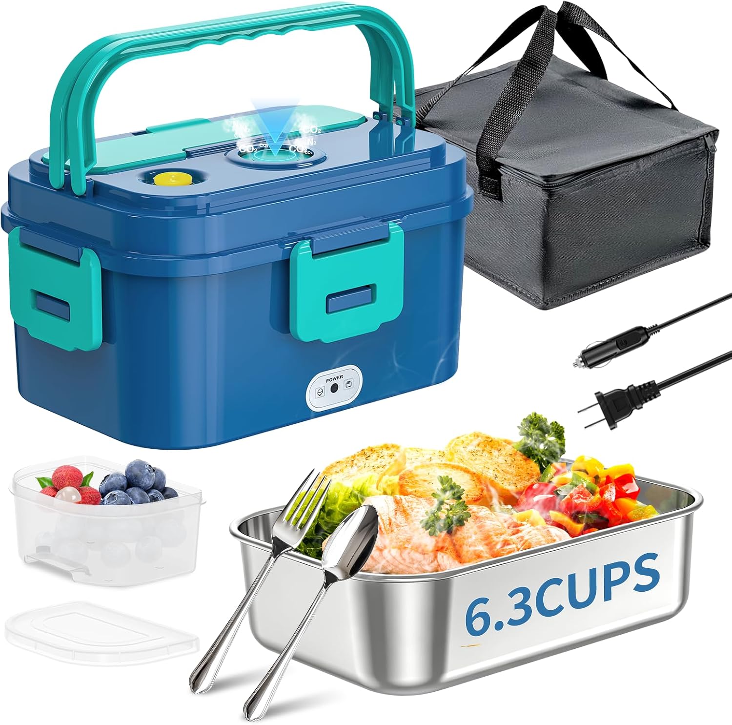 Vacuum Electric Lunch Box 1.8L Portable Food Warmer
