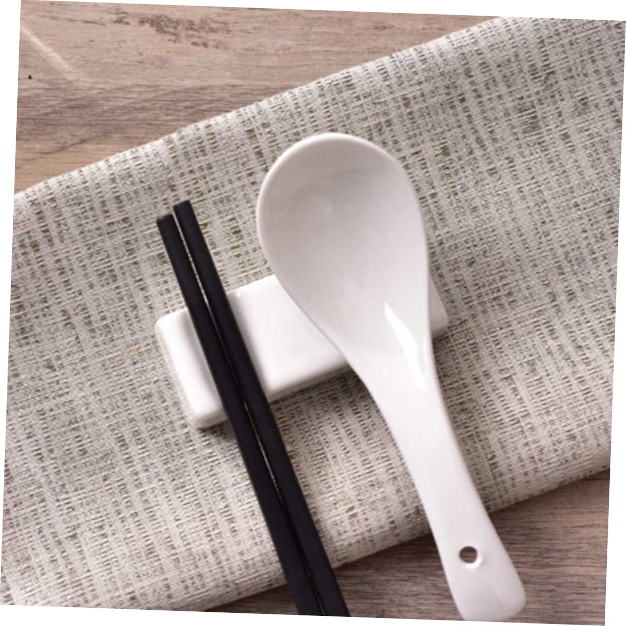 Alipis Multipurpose Chopsticks Rest and Spoon Stand Stylish Fork Holder for Home Use for Birthdays Weddings and Celebrations Easy to Clean White Design