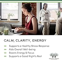 Vista 3 de Cápsulas de Ashwagandha, 120 unidades (500 mg de extracto 20:1 de potencia) Adaptógeno alivio del estrés de Double Wood