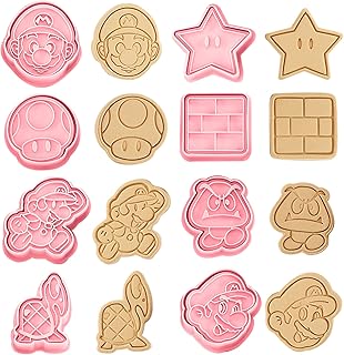 Moule Cookie Pâtisserie,3D Moule Biscuit Plastique,Emporte Piece Patisserie Enfant,emporte-pièces 3D,Emporte-pièces Plastique,pour Décoration de Fondant, Biscuit, Cookie, Gâteau (A)