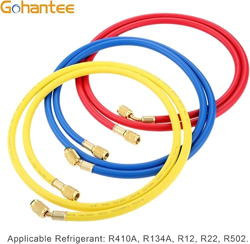 Miniatura 5 de Mangueras de carga de refrigerante de CA R410A, 70 "R410A HVAC manguera de carga con 1/4 "macho y hembra 800PSI presión de trabajo para R410A R22
