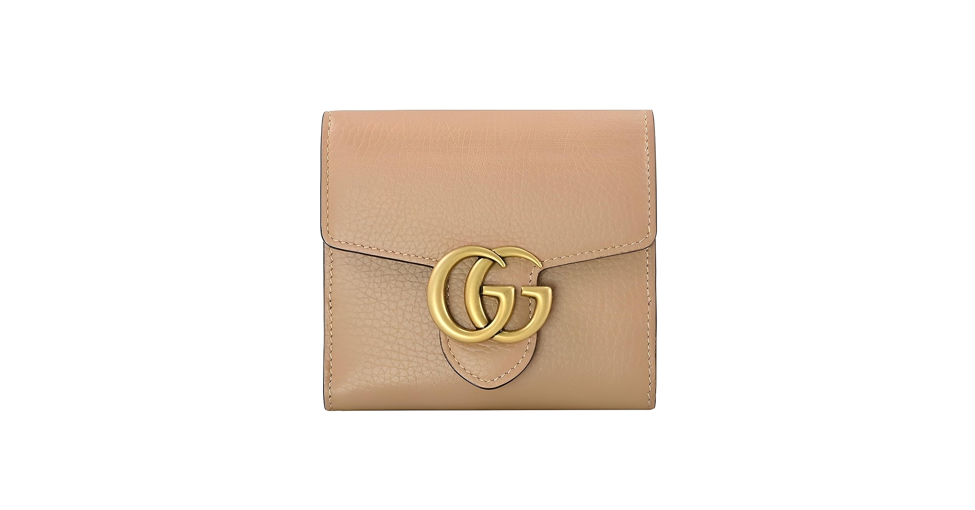 【新品未使用】　GUCCI 折り財布 モノグラムデザイン ベージュ グッチ GUCCI 二つ折り財布 ミニ財布 レディース プチ