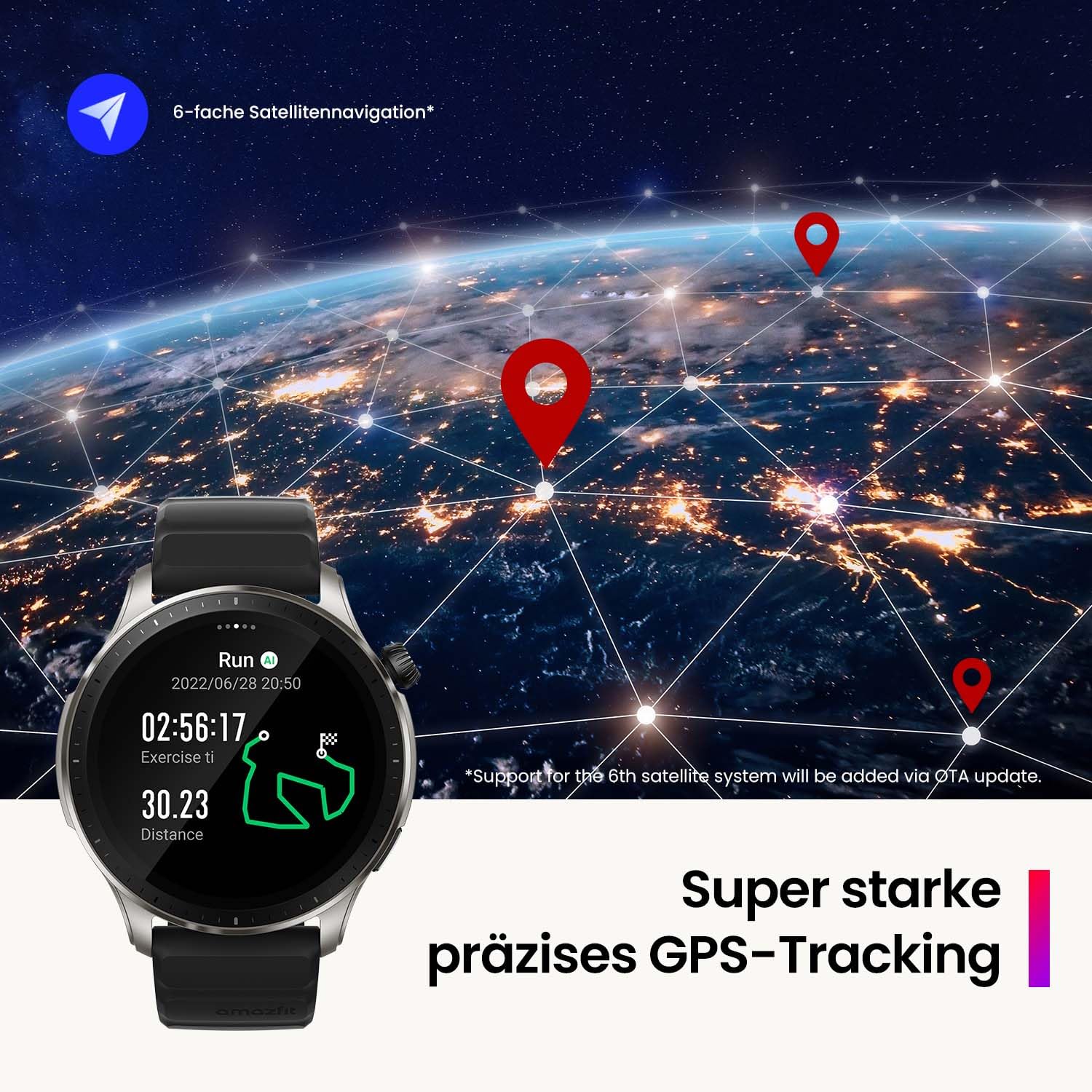 Amazfit GTR 4 Smartwatch mit Telefonieren über Bluetooth und Musikspeicher,1.43” AMOLED Display,150 Sportmodi,Alexa,14 Tage Akkulaufzeit,präzises GPS-Tracking für Herren Damen