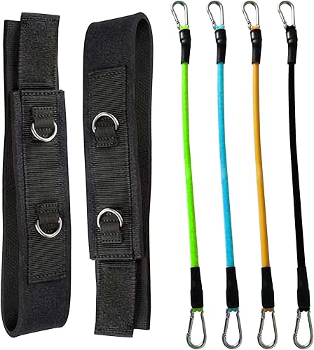 Miayaya Bandas de resistencia al tobillo con puños, cable y correa de tobillo con bandas de resistencia al tobillo de 10203040 libras para