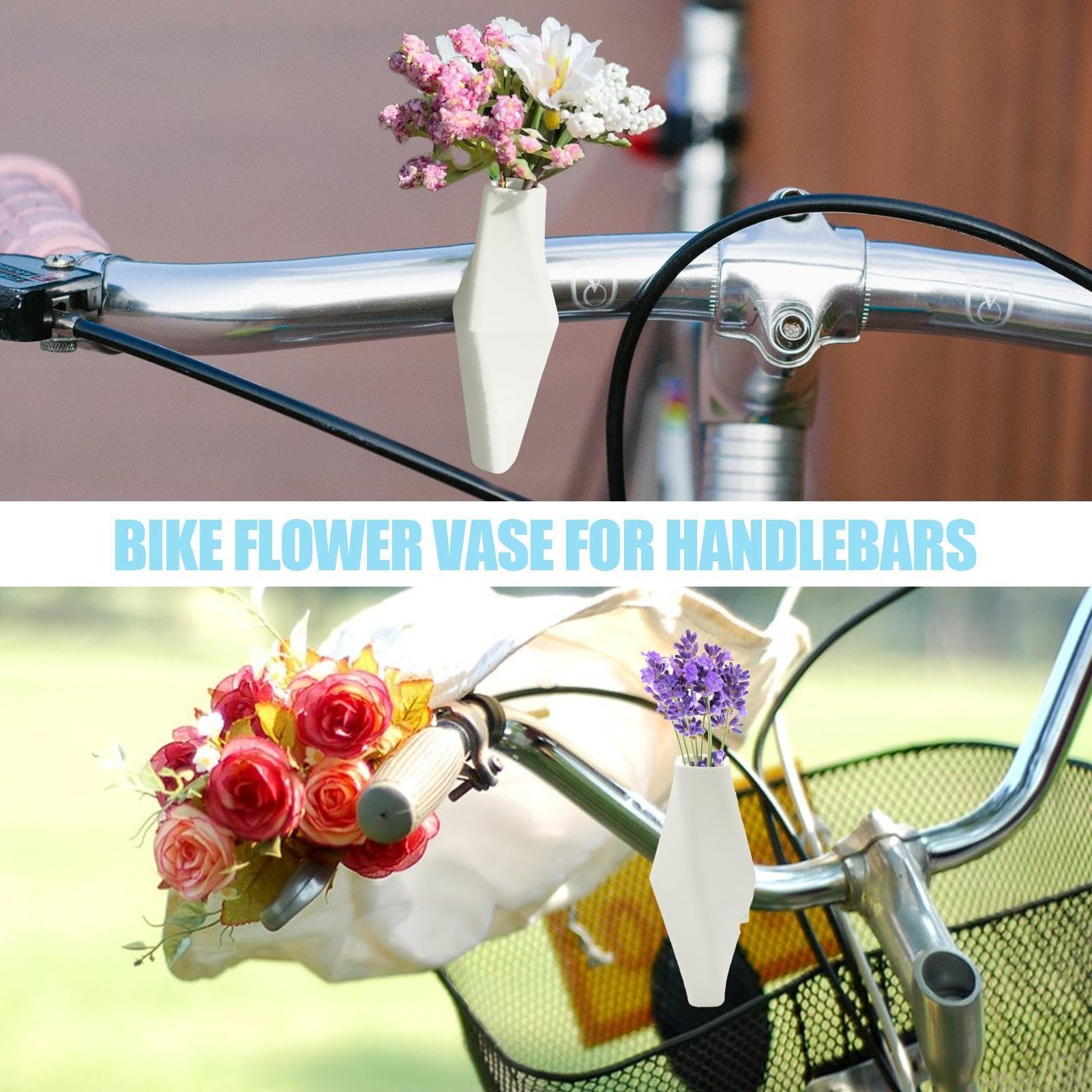fahrradlenker vase Generisch Fahrrad Zubehör - Motorrad Blumenvase Deko, Ornament - Motorradlenkerzubehör，Abnehmbarer Vasenanhänger Aus Silikon COLOR:GREY Category:E Bike Trekking_Shimano BL M4100  Aluminium Bicycling and E-Bike Information
