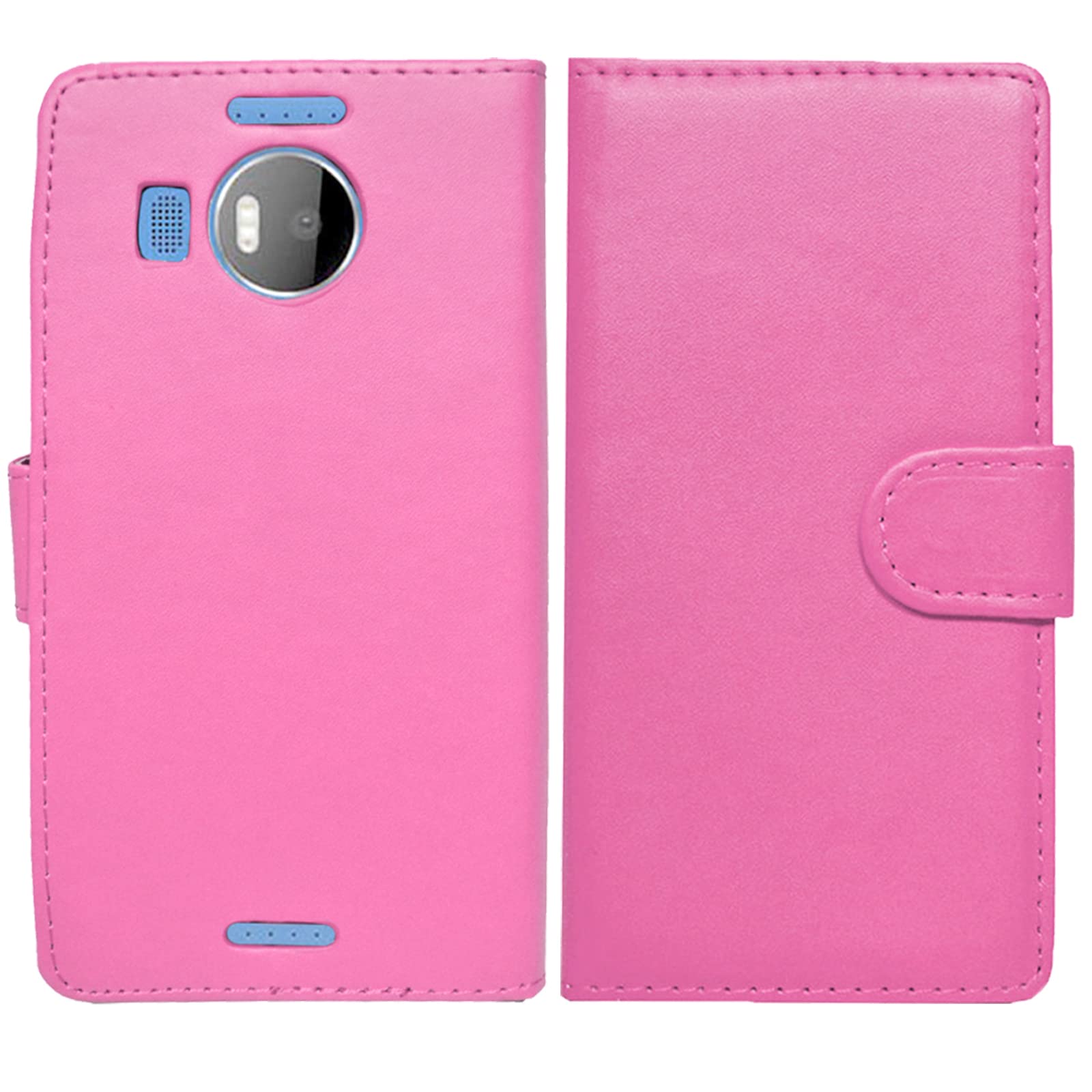 Microsoft Lumia 950 XL Phone Case Leather Flip Card Holder Wallet Magnetic Stand Book Folio Cover For Lumia 950 XL (Pink)