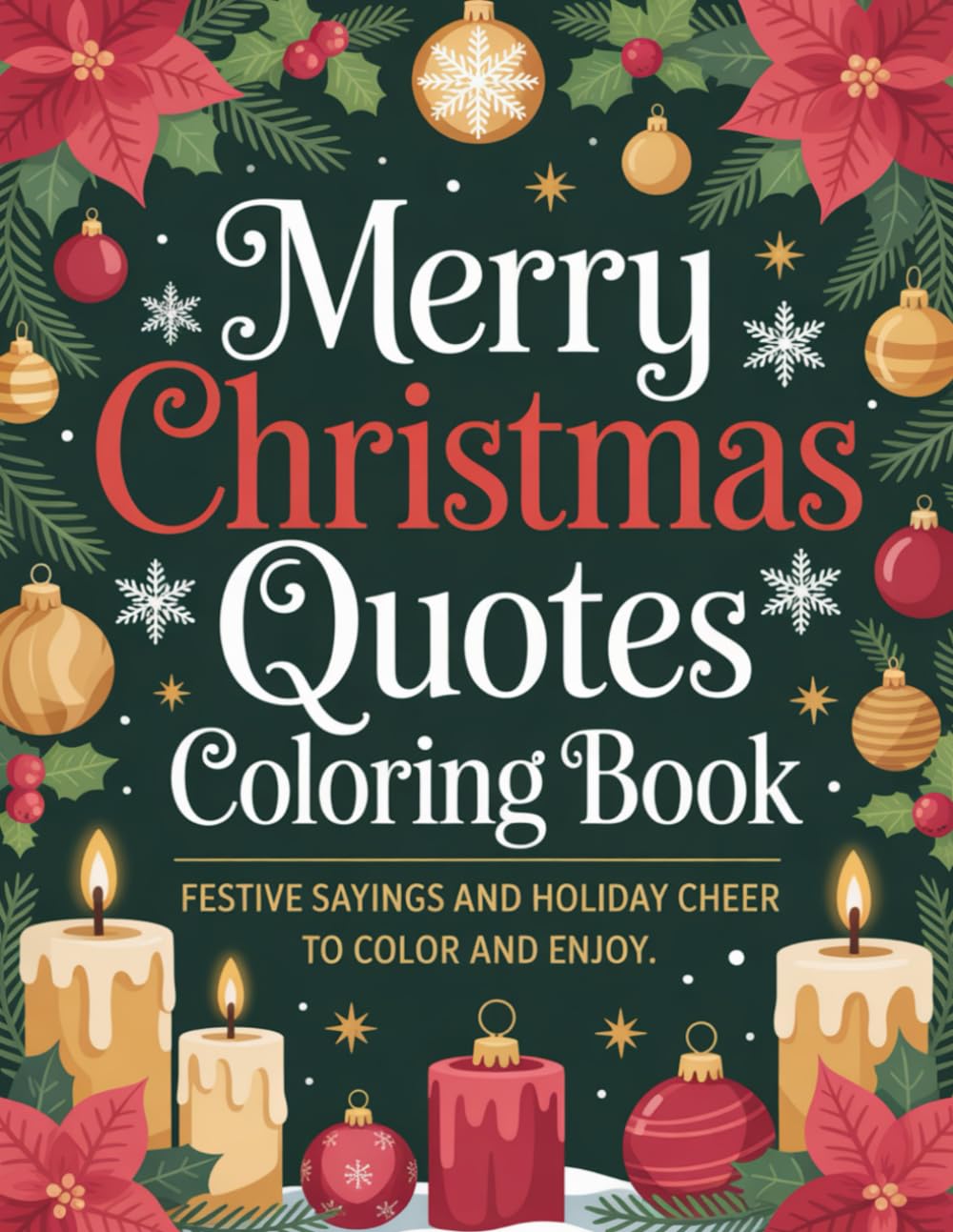 Merry Christmas Quotes Coloring Book: Festive Sayings and Holiday Cheer to Color and Enjoy