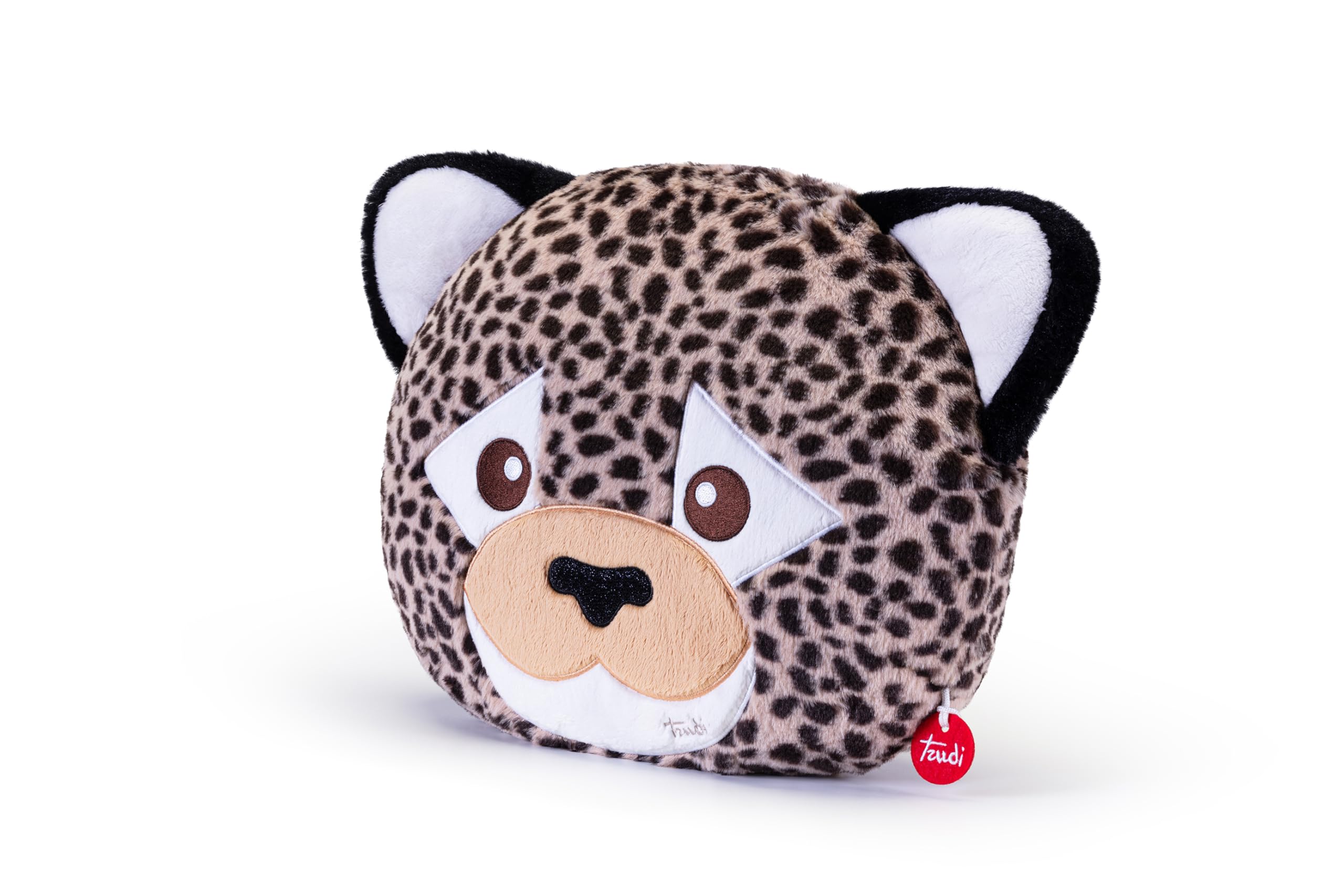 Trudi Cuscino Leopardo cuscini di peluche da arredo decorativi animali, regalo di compleanno | 32x38x9cm taglia M | Pillows | modello 28097
