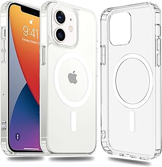 A rtistque Back Cover Case for iPhone 12 Mini Compatible with Mag-Safe | Sleek Hard Crystal ClearBack | Drop & Camera Protection | Shockproof Mobile Case for iPhone 12 Mini (PC & TPU - Transparent)