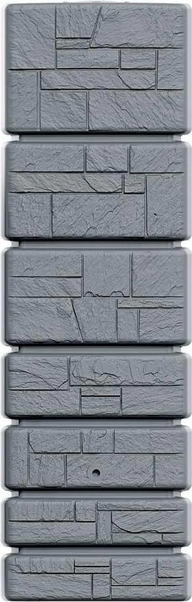 Regentonne 350L, Grau, Regenwasserspeicher für Garten, Langlebig und Einfach zu Verwenden, 180 x 38 x 57 cm