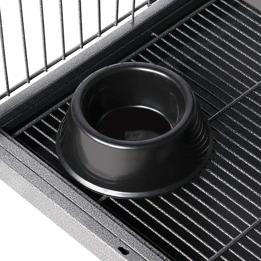 Yaheetech Nagerkäfig mit Rollen, Kleintierkäfig Meerschweinchen Käfig, Käfig für Chinchilla Frettchen Kaninchen Meerschweinchen Degus, 64 x 43 x 131 cm(L x B x H), Drahtabstand 2,3 cm, Schwarz