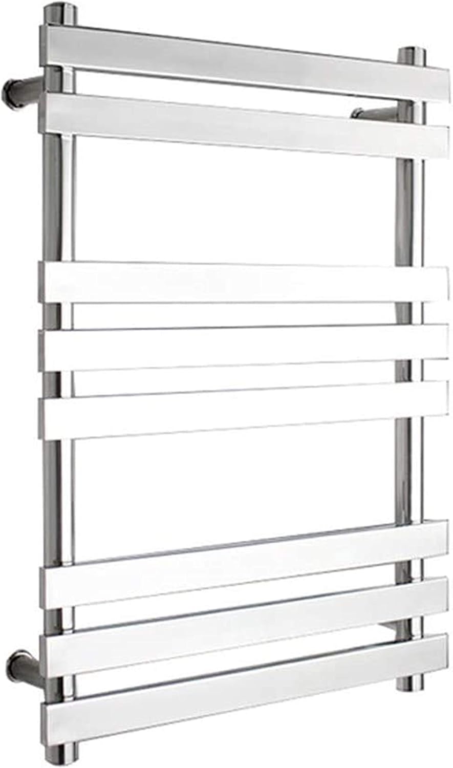 Bathroom Wall Heater Heated Towel Rack Electric Heated Towel Warmer Stainless Steel WallMounted Hot Towel Rack 67 Watt Polished Chrome Finished for Bathroom Plug in (Size : Hard ()