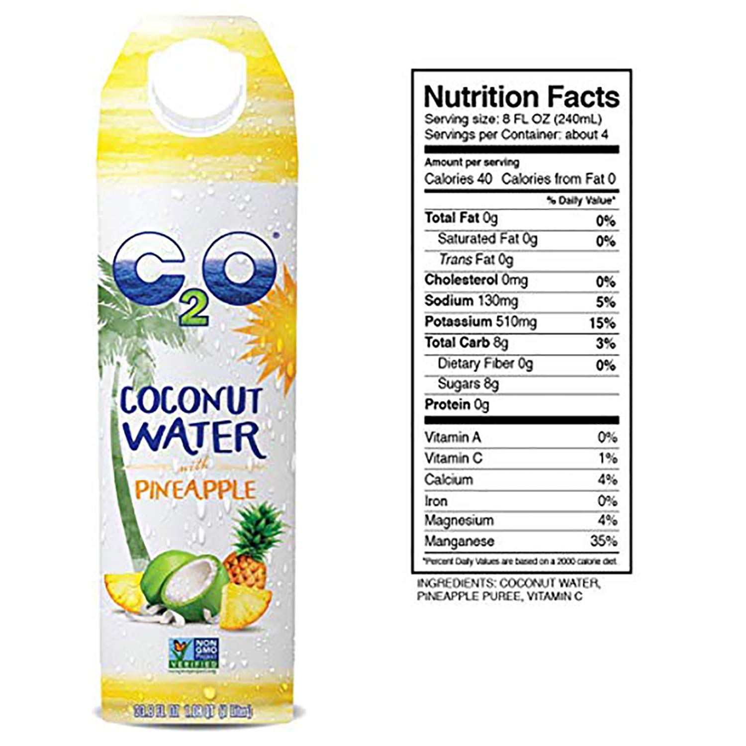C2O Pure Coconut Water With Espresso Plant Based NonGMO, 59 OFF