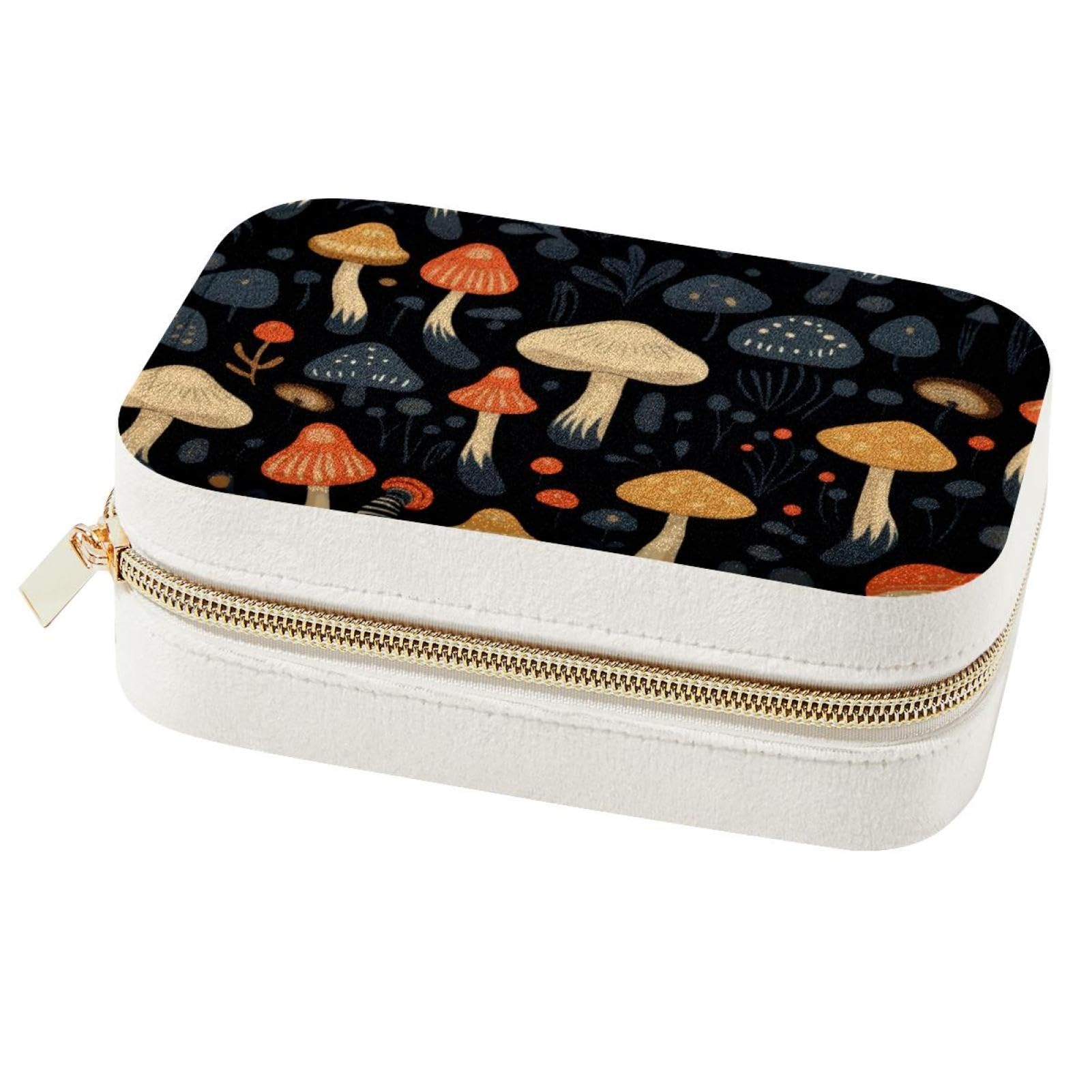 Boîte à bijoux spacieuse de qualité supérieure - Coffret de rangement velours et motif noir