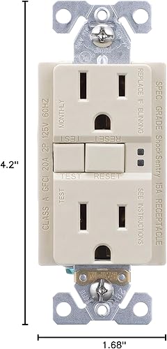 Miniatura 2 de EATON SGF15V Arrow Hart Duplex Gfci Receptáculo, 125 Vac, 15 A, 2 Polos, 3 Alambres, Marfil