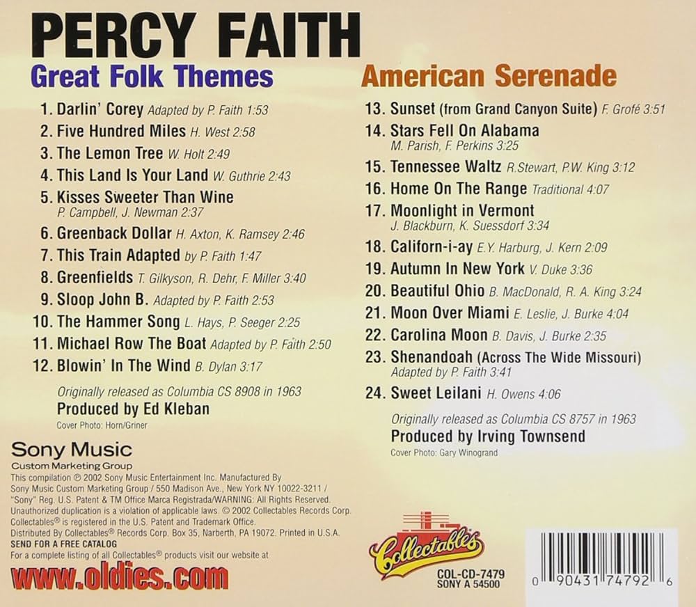 洋楽 Percy Faith Great Latin American Themes Hollywood´s Great Themes + Tara´s Theme