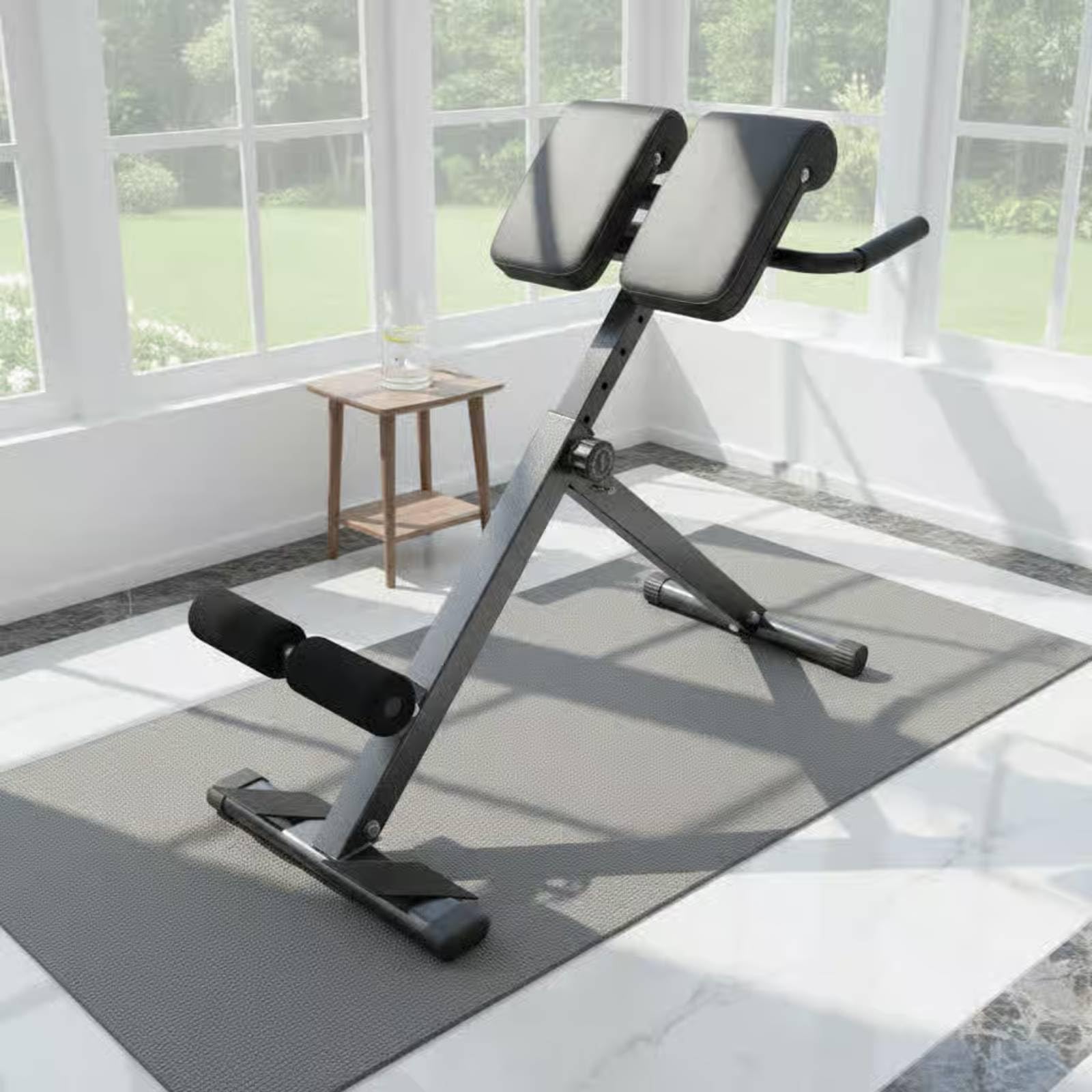 Attrezzatura Romana Pieghevole Imbottitura Confortevole Roman Chair Pieghevole Acciaio Resistente Sedia Romana Regolabile per Casa