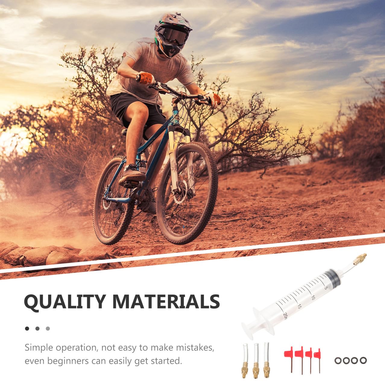 HEMOTON Herramienta de engrase de Bicicleta Herramienta Aceite Bicicleta hidráulico Kit de Purga de Frenos montaña Reparar reparacion de Frenos Sangrado de Aceite Metal
