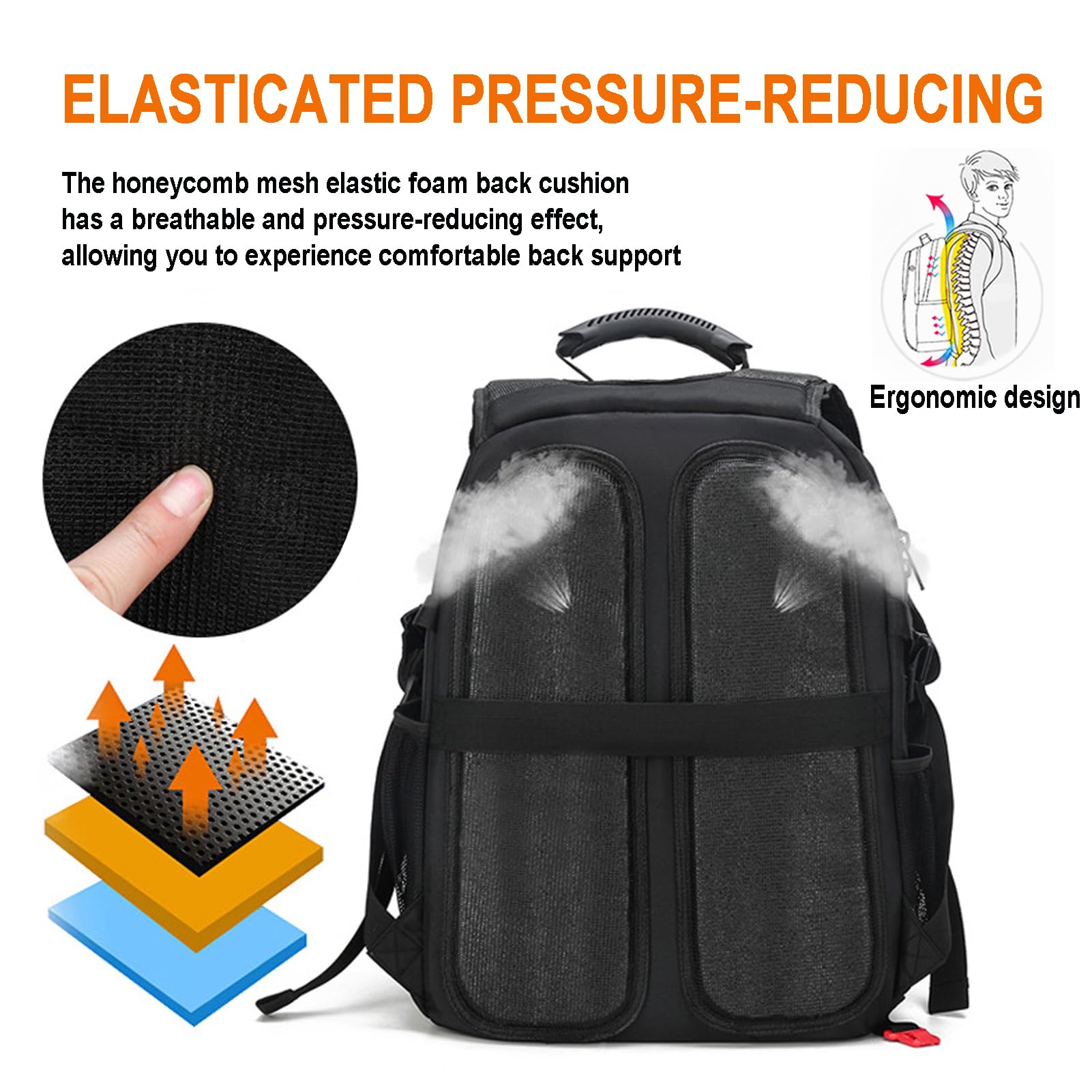 Mochila con Ruedas para Herramientas,Mochila De Viaje con Ruedas - Mochila Impermeable Desmontable - con Ruedas Trolley Mochila Maleta para Electricista,Fontanero,HVAC,Reparador De Cables