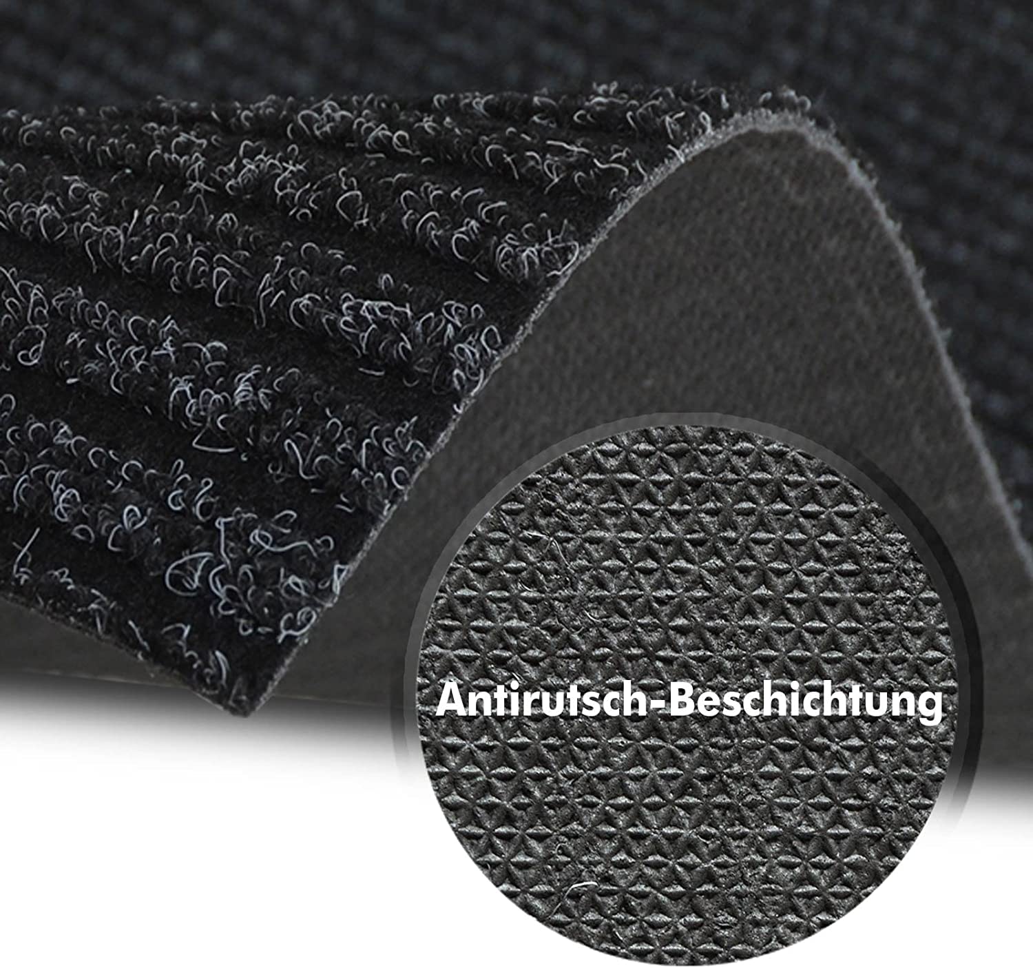 Tappeto Personalizzabile Dimensioni Casa Pura Tappeto Da Cucina Granada - Antiscivolo, 80x250 Cm, Polipropilene, Colore Antracite Passatoia