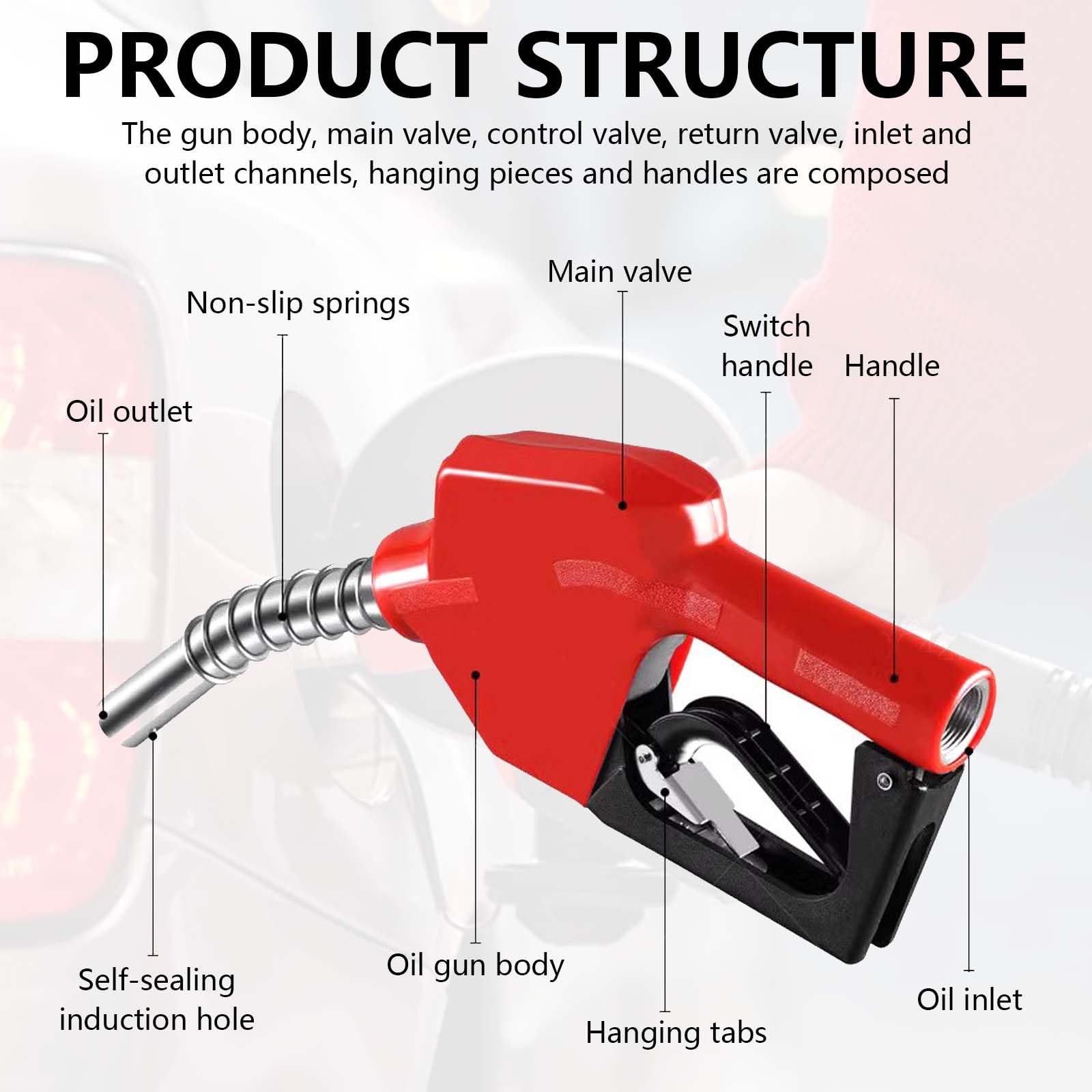 Boquilla Diésel Automática, Boquilla Para Gasóleo Y Diésel Pistola De Combustible Para Coche Boquilla De 3/4" Bomba Automática De Gasóleo Para Calefacción Bomba De Succión De Aceite Dispensador