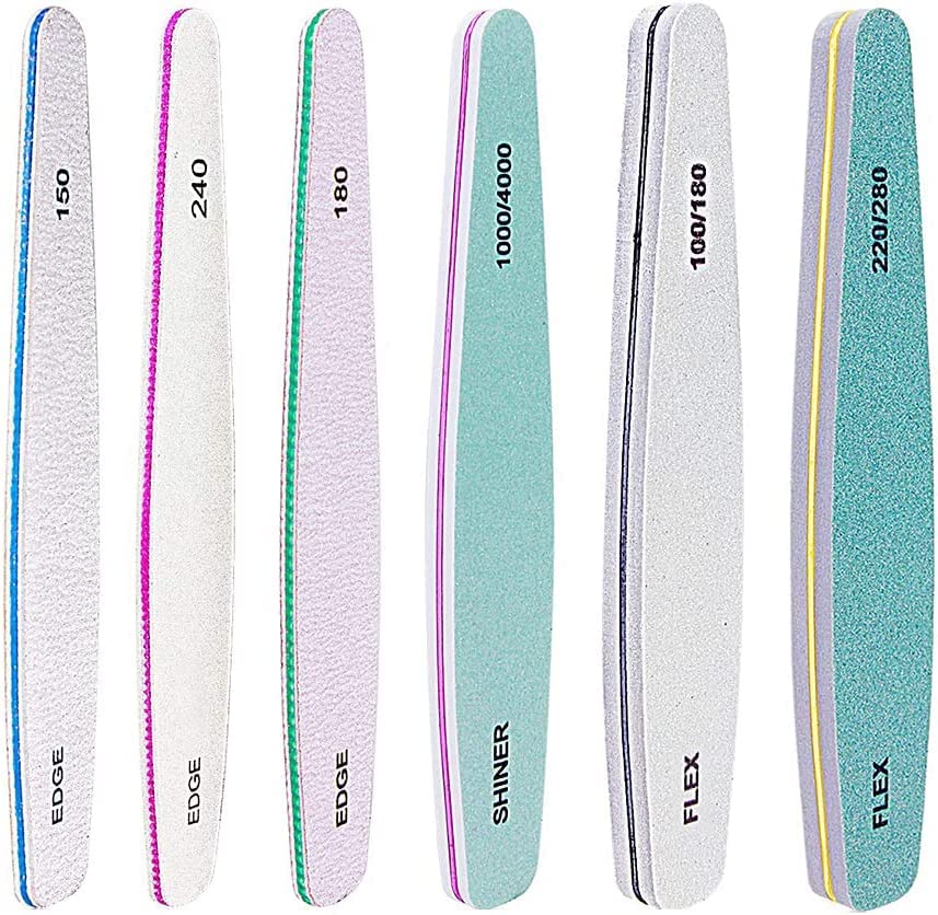 Amazon.co.jp: Seven Fox ネイル 爪やすり 6本セット 爪磨き ジェル