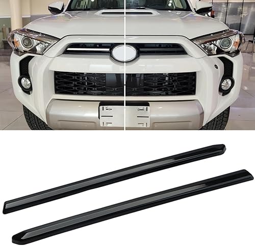 JERBOR 1 par de insertos de rejilla central frontal negra brillante para Toyota 4Runner TRD Pro Sport 2020 2021 2022 2023