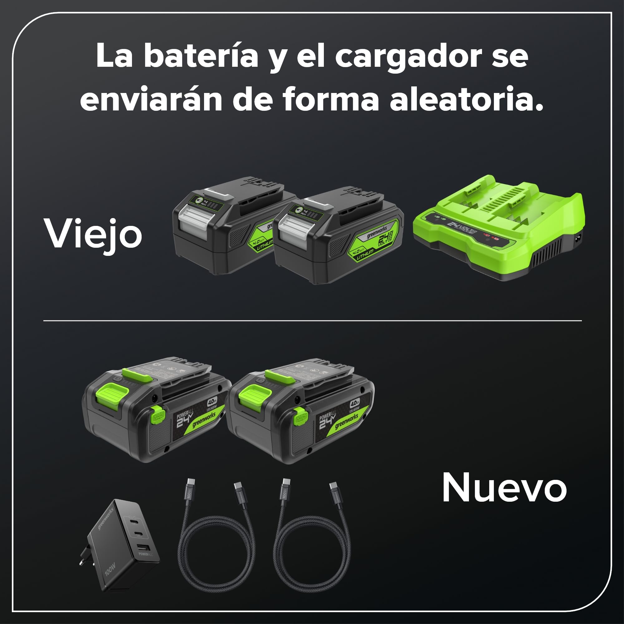 Greenworks 48V (24V x 2) Cortacésped de batería Li-Ion 24V 36cm Ancho Corte hasta 400m² a y Cortabordes Inalámbrico con Cabezal de Alimentación Automática con 1 Batería 4Ah y Cargador-MTCK48B421-01