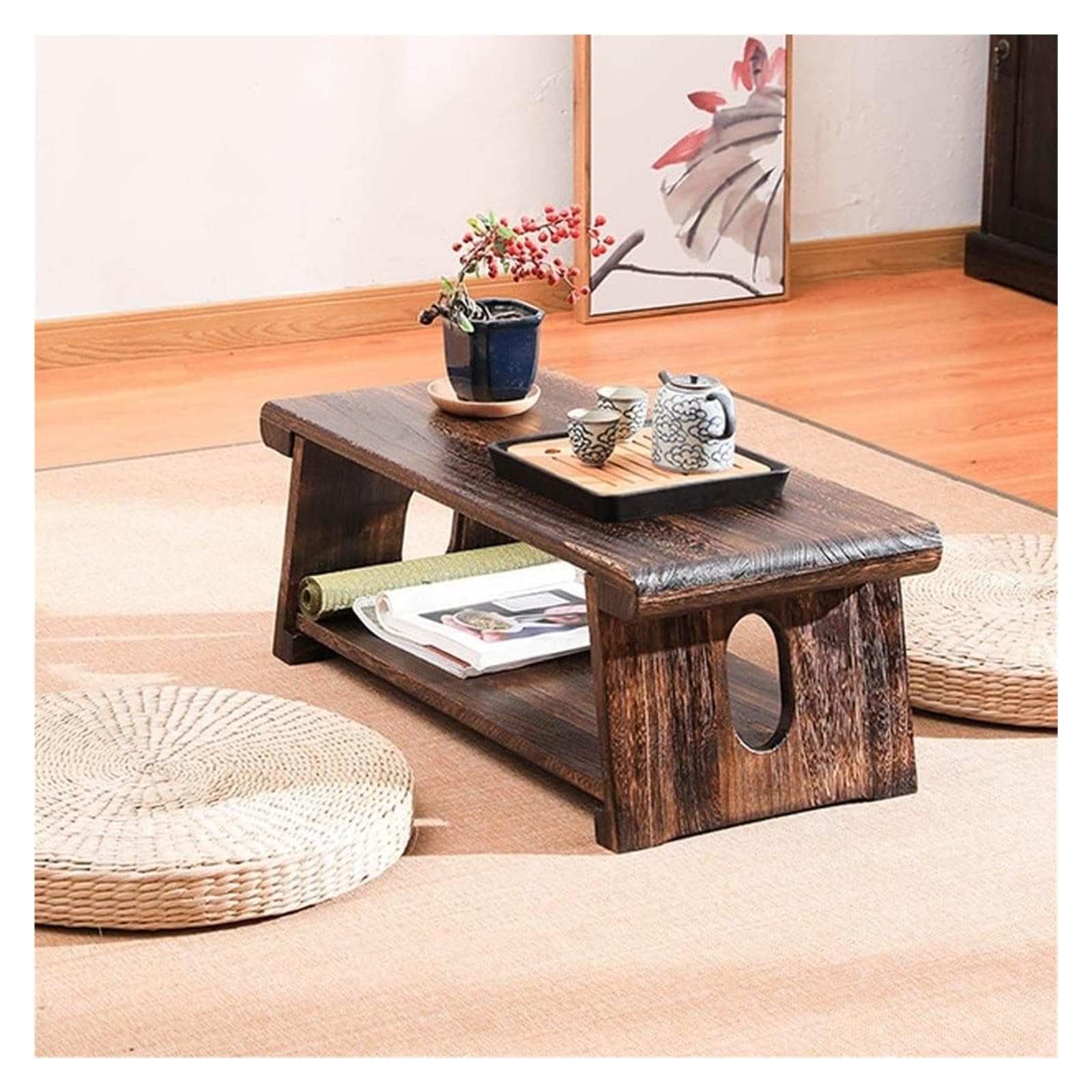Amazon.com: Coffee Table,Japanese Tea Table, Vintage Japanese Tea