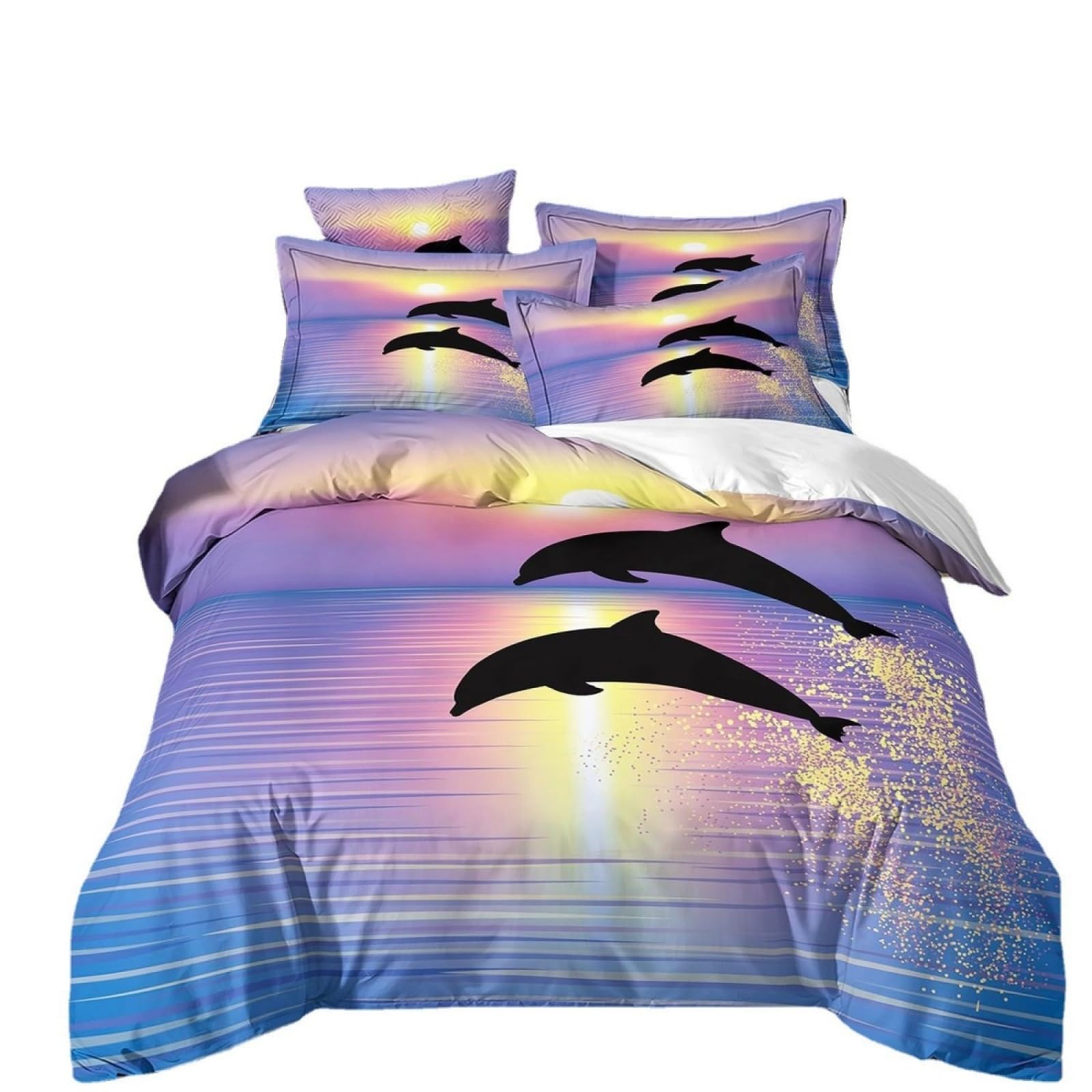 Single Duvet Cover Set Golden Purple Blue Single Bed Duvet Cover Set