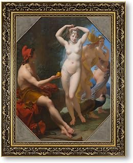 Vintage Framed The Judgement of Paris Canvas Print Oil Paintings Reproduction World Classics Artwork Painting Art Print Wall Decor Elegant for Living Room Bedroom Office (Retro Framed,16L x20W)