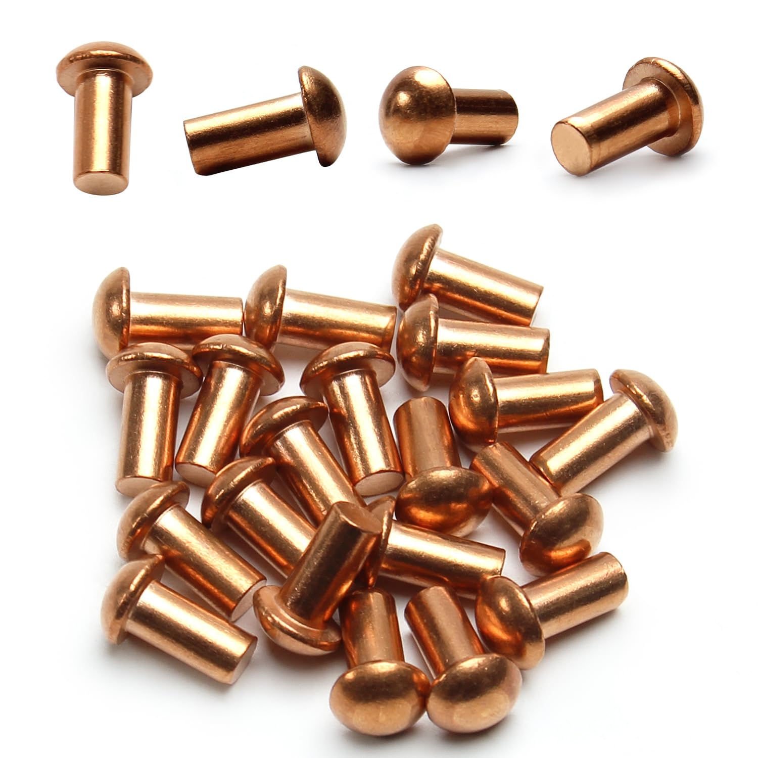 JDJUBOA Solid Rivets,Head Copper Solid Rivet Head Copper Solid Rivet, 0.47