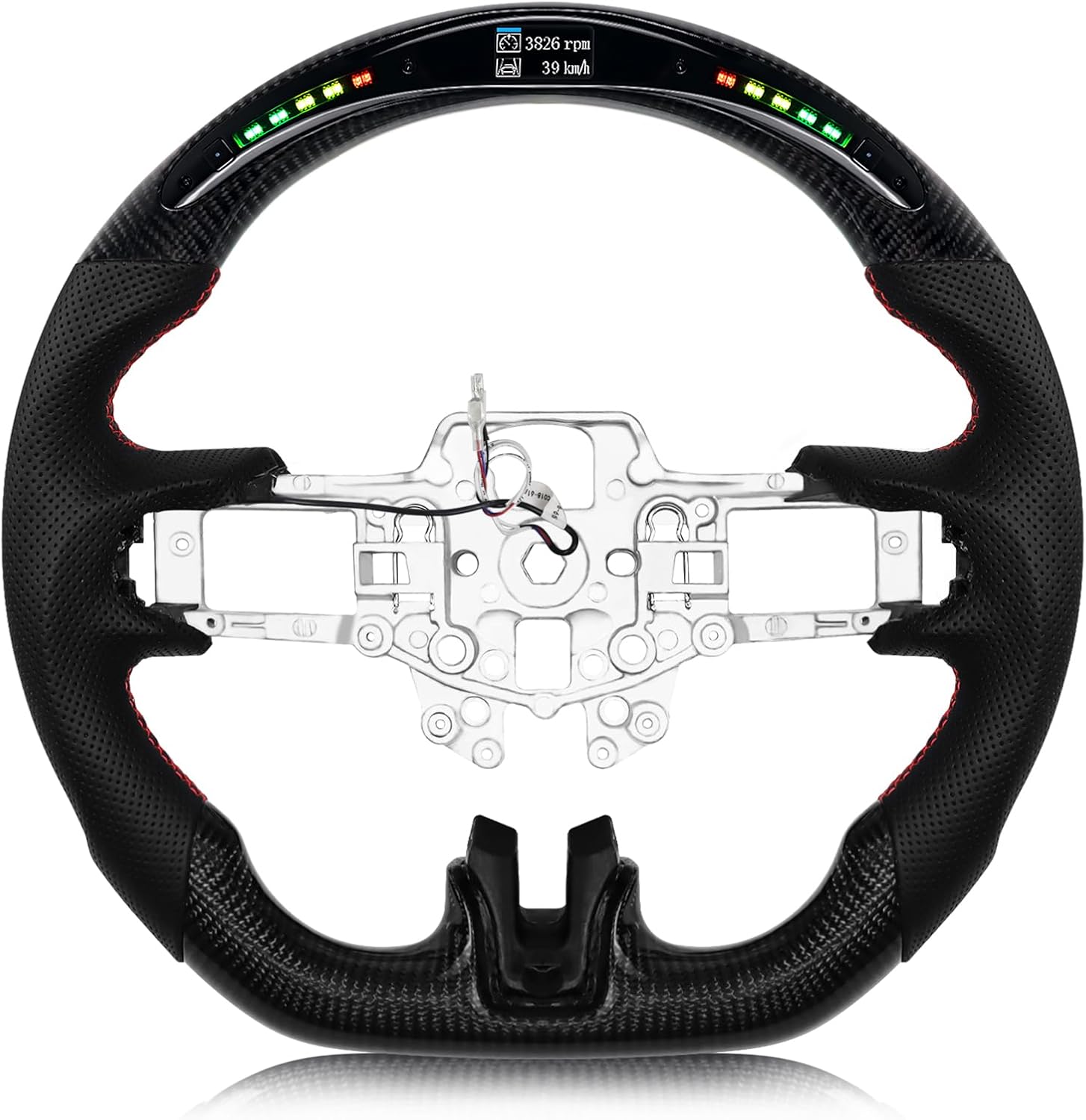 VOONKE Real Carbon Fiber Steering Wheel For Mustang