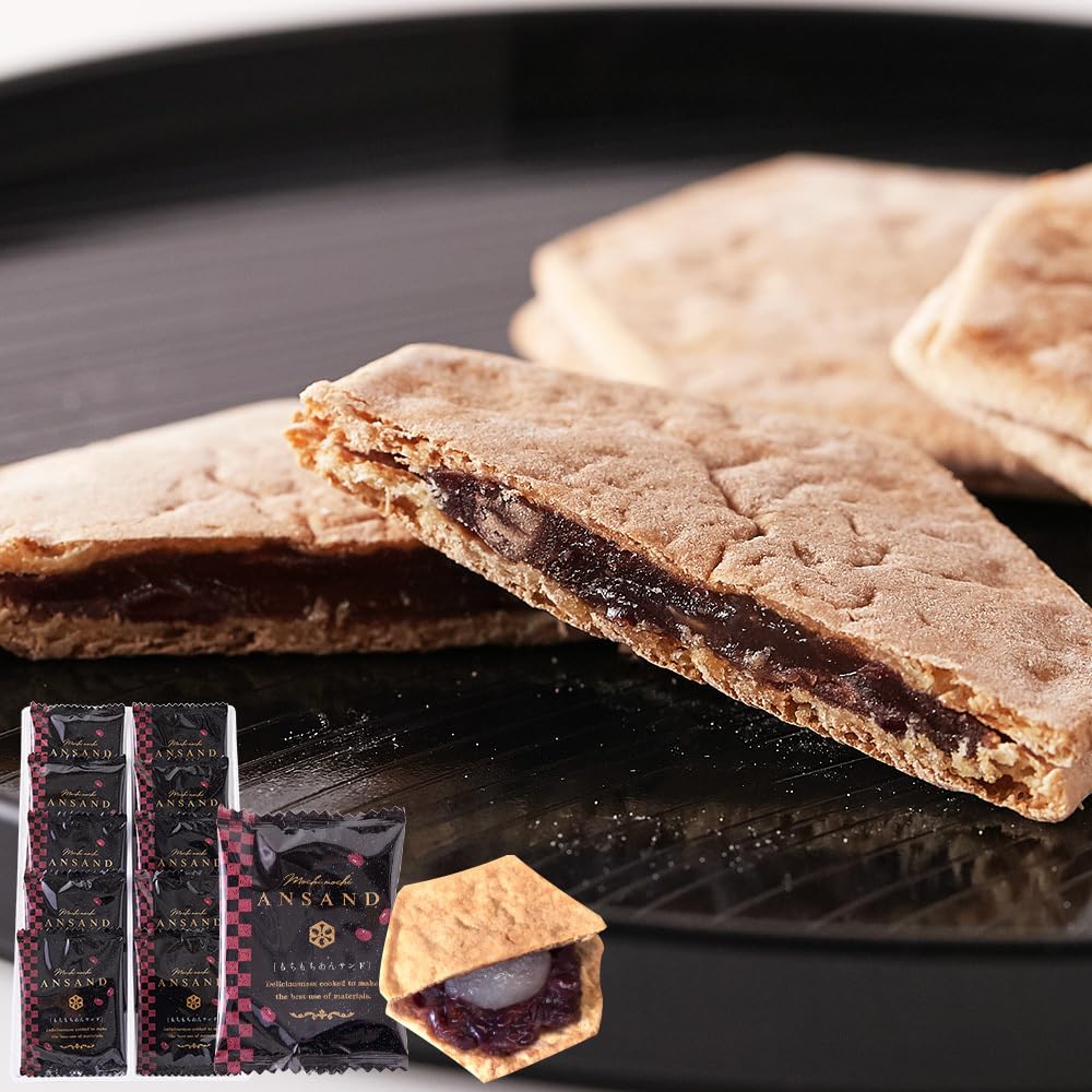 Amazon | 天然生活 もちもちあんサンド (10個) 和菓子 合わせ焼き 餅