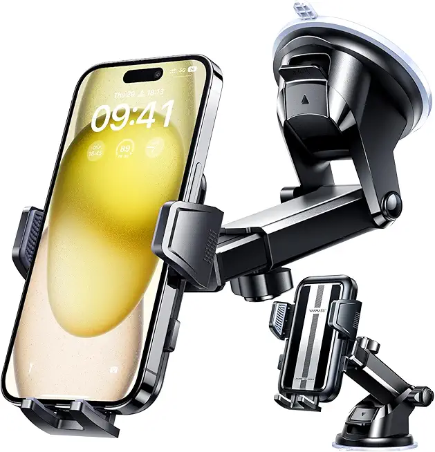 VANMASS 2025 【Neueste & Stärkste】 Handyhalterung Auto Militär-Klasse Handy Halterung Auto【Über 20KG Saugkraft】 Armaturenbrett Scheibe Autohalterung LKW für iPhone 16 Pro Max 15 14 Samsung S24 Android