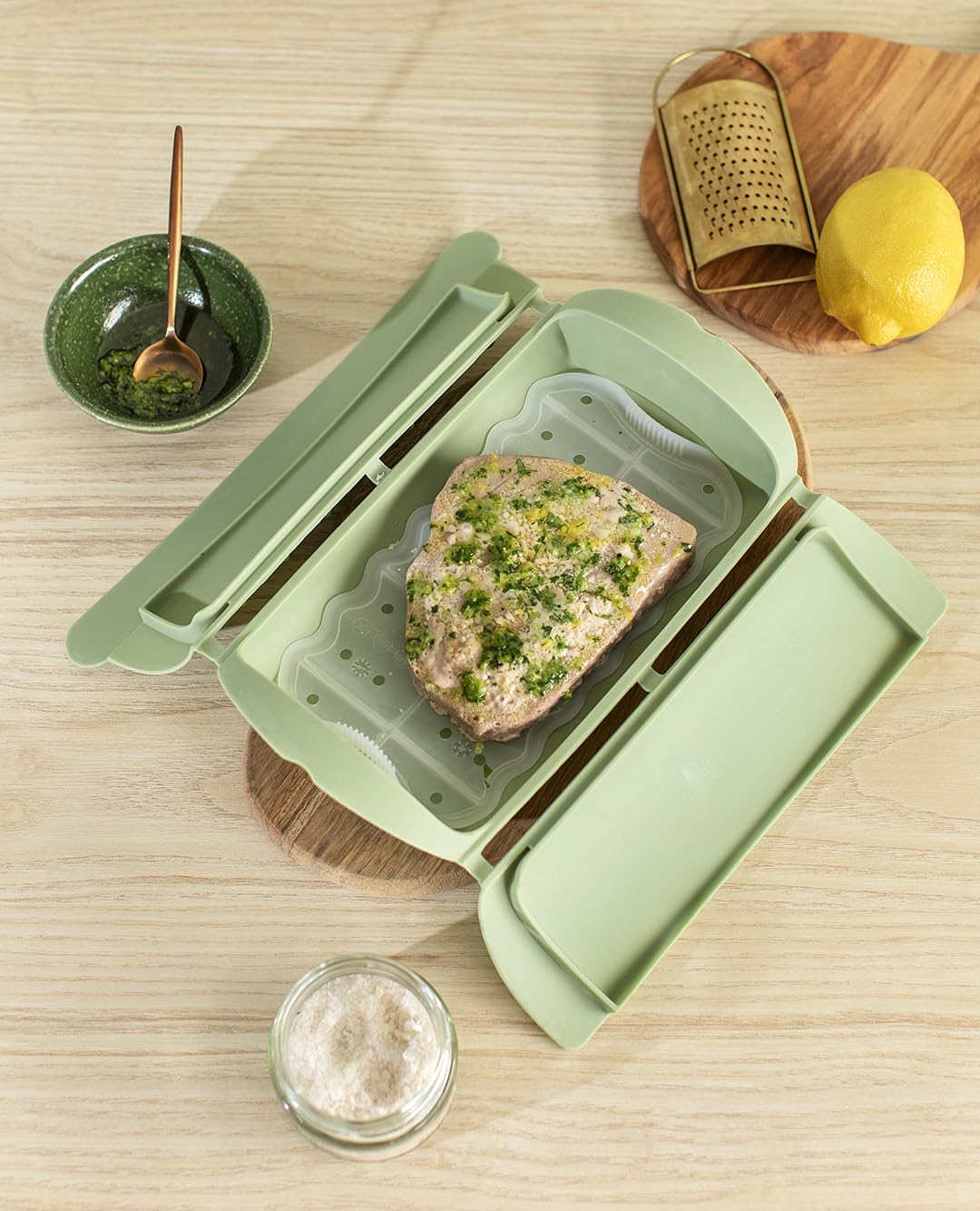 Lékué Cooker a vapore con vassoio in silicone 1,2 persone