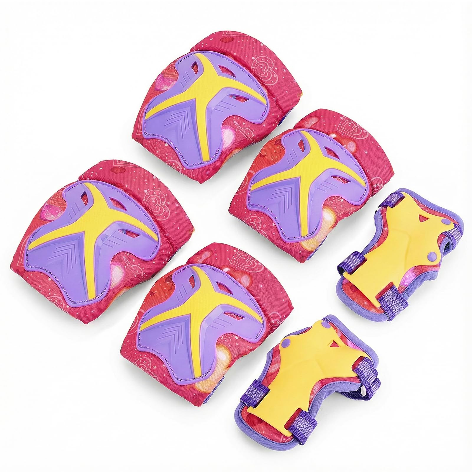 BOSONER Knieschoner Kinder Schoner Inliner Protektoren: 6er Set Schützer Inline Skates Knie Und Ellenbogenschützer Knieschützer Rollschuhe Schutzausrüstung