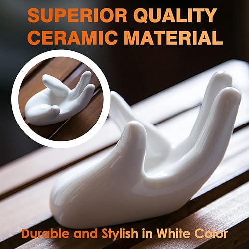 Miniatura 2 de Soporte para plantas de aire en forma de mano  Mini soporte de cerámica para plantas de aire  Maceta blanca decorativa para plantas de interior