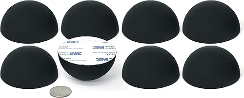 Almohadillas de aislamiento de altavoces de silicona platino de 2.5 pulgadas, paquete de 8 almohadillas antideslizantes para altavoces con adhesivo,