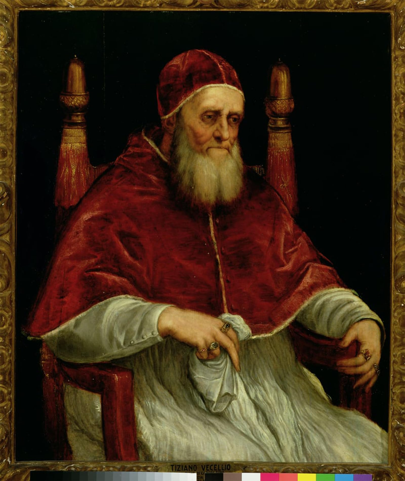 POSTERIIk Famous Modern Artwork Art Mural Pope Julius Ii a by Tiziano Vecelli Oil Paintings Pictures for Home Decor 60x90cm