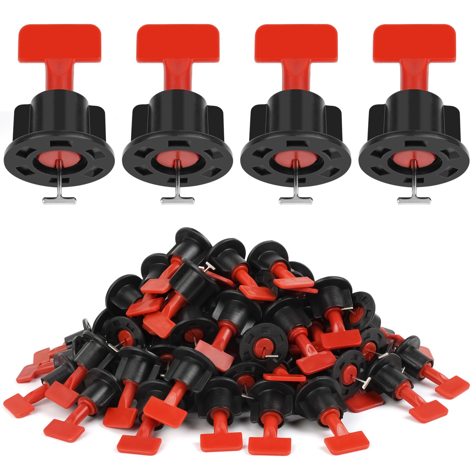 Flintronic System poziomowania płytek 1,5 mm, 80 szt. Pomoc przy układaniu płytek, zestaw poziomicy z 2 kluczami, wielokrotnego użytku krzyżyki płytkowe, zestaw narzędzi do płytek i klinów płytkowych