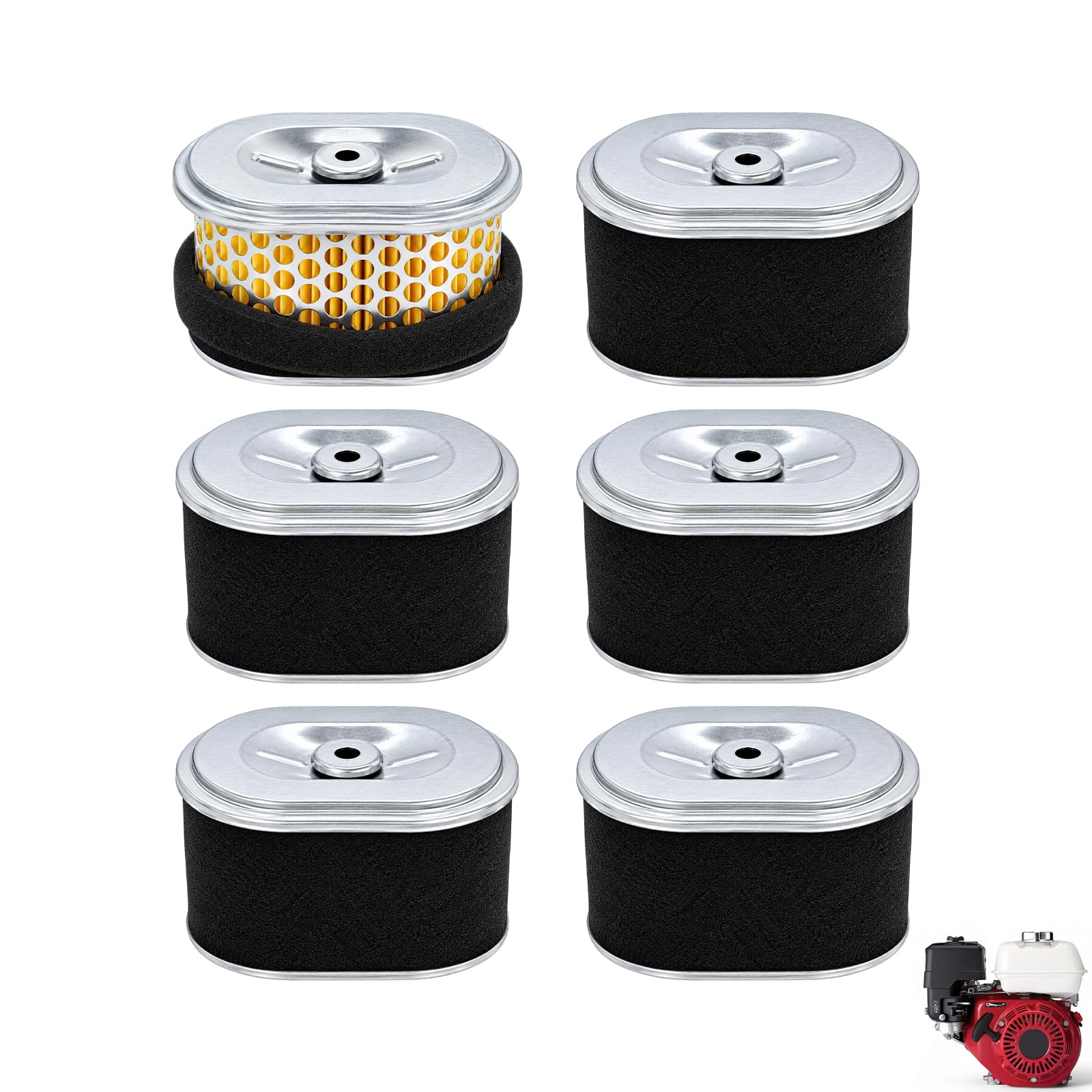 Honda GX160 Air Filter 6 Pack - OEM Replacement -1