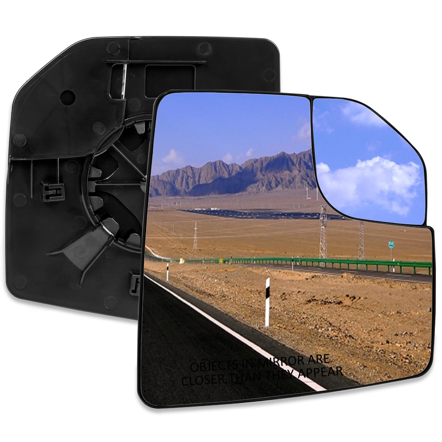 Passenger Side Mirror Glass For 2021-2024 Ford F-150 - Heated With Blind Spot, No Auto Dim - View #2