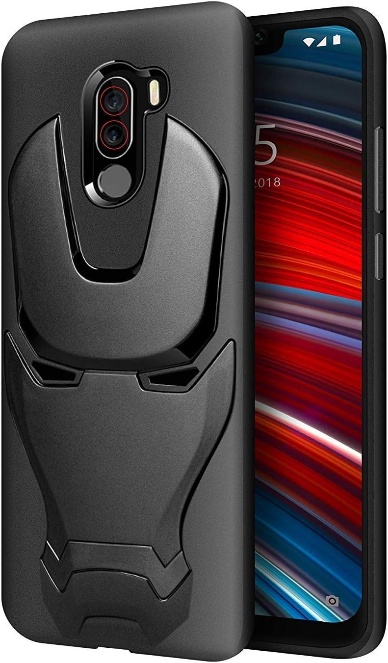 Caresale Back Cover for Xiaomi Redmi Mi Poco F1 (Silicone|Black)