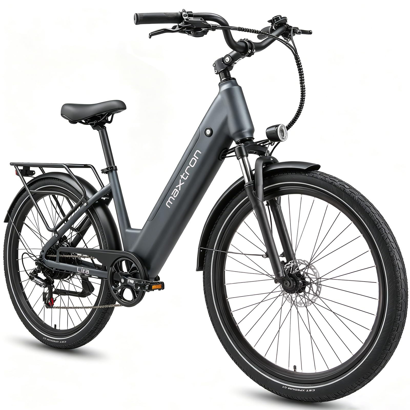 Lira Vélo électrique de trekking 28" avec capteur de couple et freins à disque hydrauliques, batterie 48 V 15 Ah, portée de 140 km, Shimano 7 vitesses, vélo de ville Pedelec pour adulte