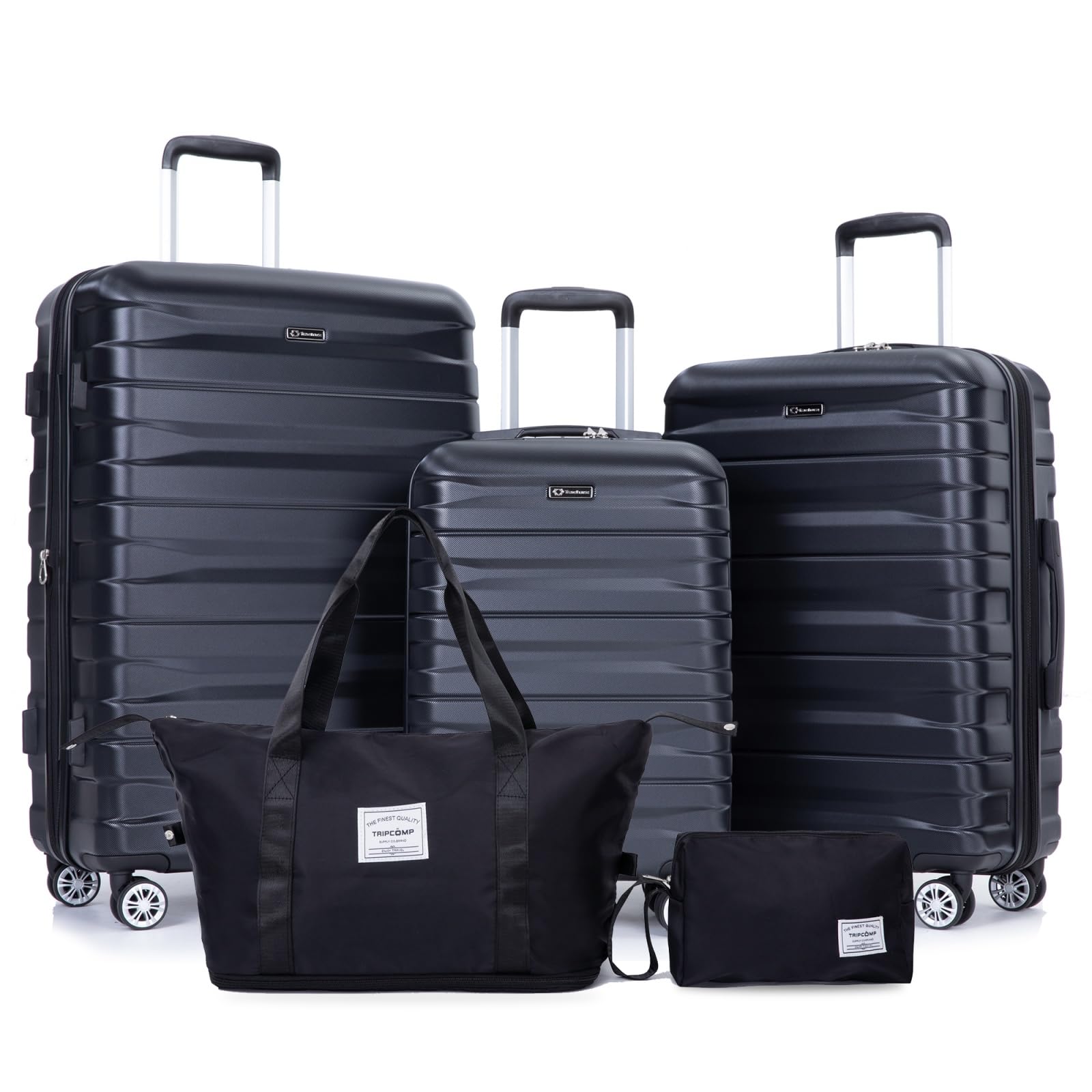 Travelhouse Hardside 3-piece Luggage Set, PC suitcases with Spinner Wheel | Double Spinner Wheels,TSA Lock, Underseat Waterproof Duffel Bag