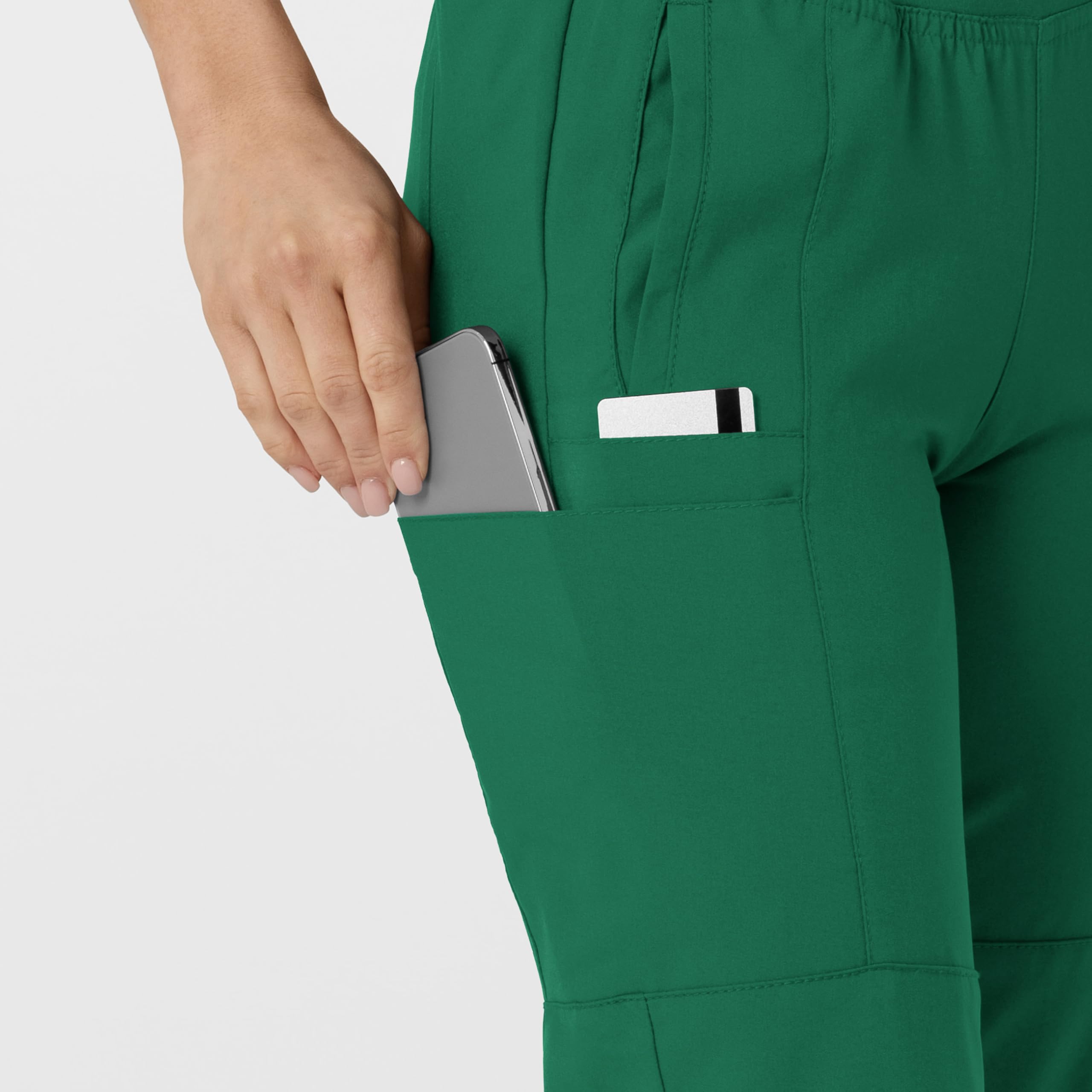Women's Comfort Waist Cargo Jogger Scrub Pant, Hunter Green, 2XSPET